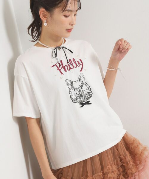 ITS'DEMO / イッツデモ Tシャツ | <Philly chocolateコラボ>キャットプリントTシャツ | 詳細2