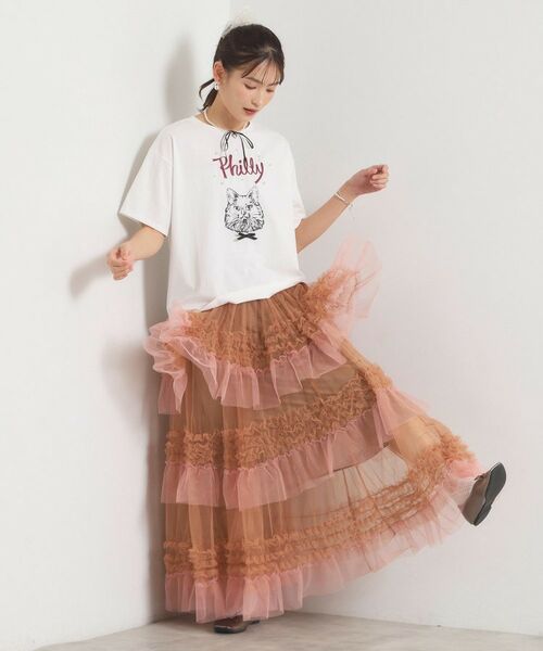 ITS'DEMO / イッツデモ Tシャツ | <Philly chocolateコラボ>キャットプリントTシャツ | 詳細3