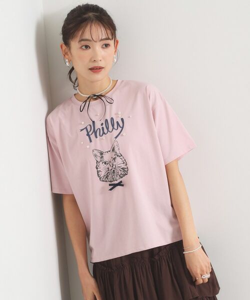 ITS'DEMO / イッツデモ Tシャツ | <Philly chocolateコラボ>キャットプリントTシャツ | 詳細6