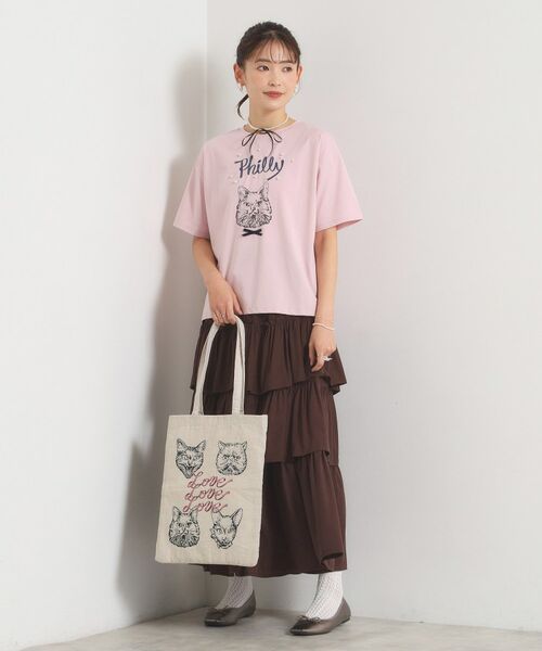 ITS'DEMO / イッツデモ Tシャツ | <Philly chocolateコラボ>キャットプリントTシャツ | 詳細7