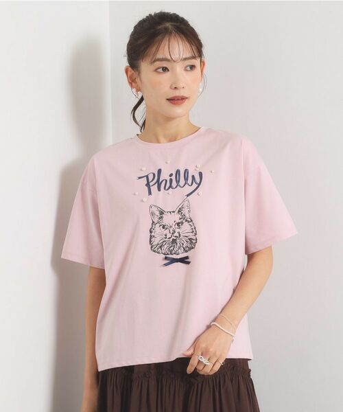 ITS'DEMO / イッツデモ Tシャツ | <Philly chocolateコラボ>キャットプリントTシャツ | 詳細9