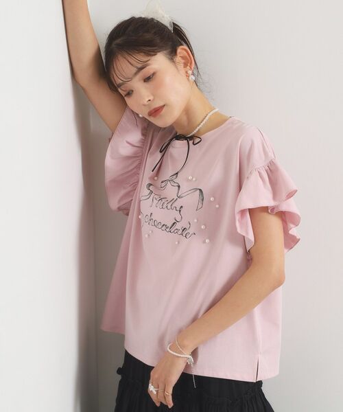 ITS'DEMO / イッツデモ カットソー | <Philly chocolateコラボ>リボンTシャツ | 詳細5