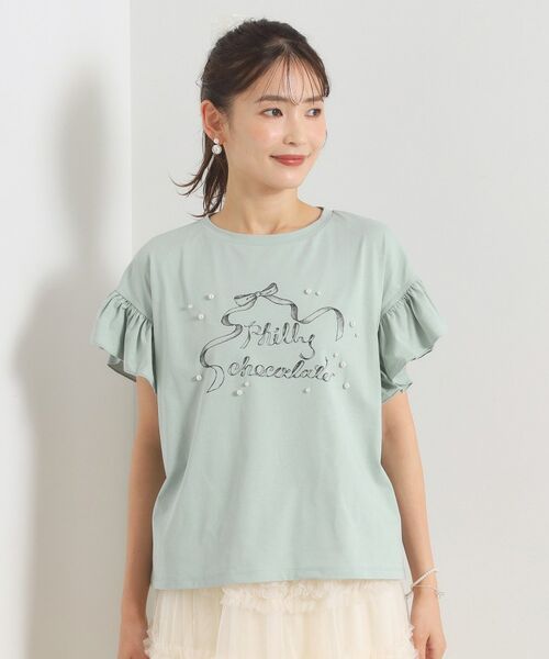 ITS'DEMO / イッツデモ カットソー | <Philly chocolateコラボ>リボンTシャツ | 詳細9