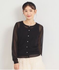 ITS'DEMO / イッツデモ カーディガン・ボレロ | ラメニットクルーネックカーディガン