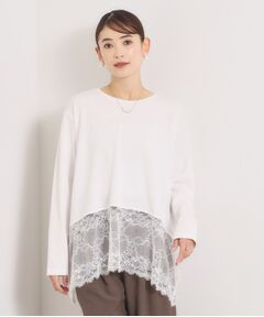 ヘムレースロングTシャツ