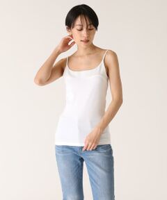 I.T.'S. international / イッツインターナショナル キャミソール・チューブトップ | サテン切り替えキャミソール《スビン綿MIXフライス》