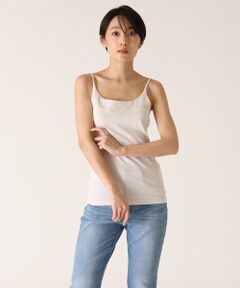 I.T.'S. international / イッツインターナショナル キャミソール・チューブトップ | サテン切り替えキャミソール《スビン綿MIXフライス》