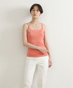 I.T.'S. international / イッツインターナショナル キャミソール・チューブトップ | サテン切り替えキャミソール《スビン綿MIXフライス》