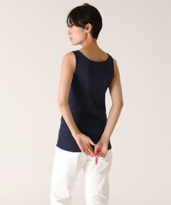 I.T.'S. international / イッツインターナショナル タンクトップ | サテン切り替えタンクトップ《スビン綿MIXフライス》
