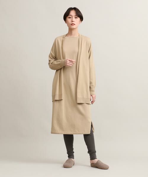 I.T.'S. international / イッツインターナショナル ミニ丈・ひざ丈ワンピース | ロングニットワンピース《オーガニックコットン》 | 詳細10