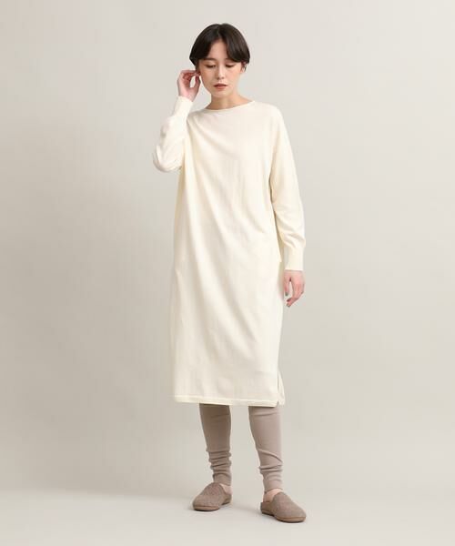 I.T.'S. international / イッツインターナショナル ミニ丈・ひざ丈ワンピース | ロングニットワンピース《オーガニックコットン》 | 詳細5