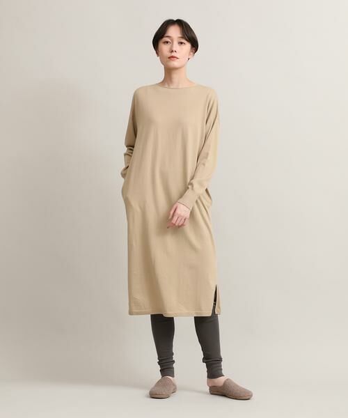 I.T.'S. international / イッツインターナショナル ミニ丈・ひざ丈ワンピース | ロングニットワンピース《オーガニックコットン》 | 詳細8