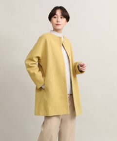 ノーカラーコート《Super110's Wool》