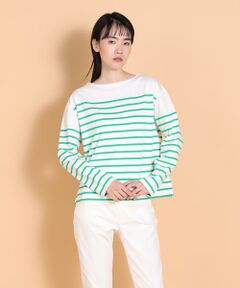 I.T.'S. international / イッツインターナショナル カットソー | パネルボーダーバスクカットソー