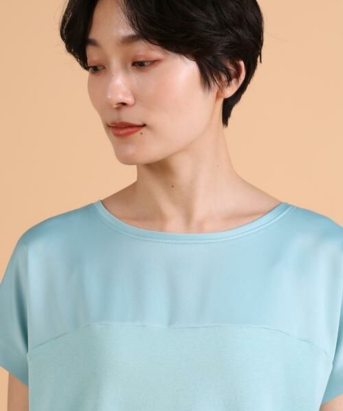 I.T.'S. international / イッツインターナショナル Tシャツ | サテン切り替えワイドカットソー《スビン綿MIXフライス》 | 詳細10