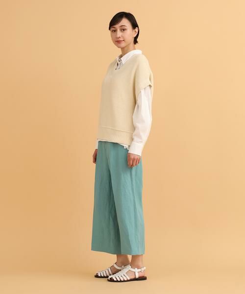 I.T.'S. international / イッツインターナショナル その他パンツ | ニューリネンワイドクロップドパンツ | 詳細6