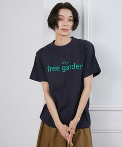 It's a free garden ロゴプリントTシャツ