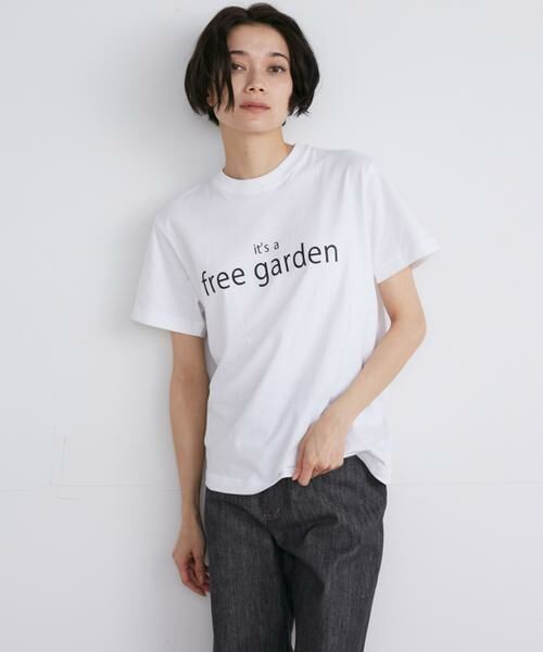I.T.'S. international / イッツインターナショナル Tシャツ | It's a free garden ロゴプリントTシャツ | 詳細1
