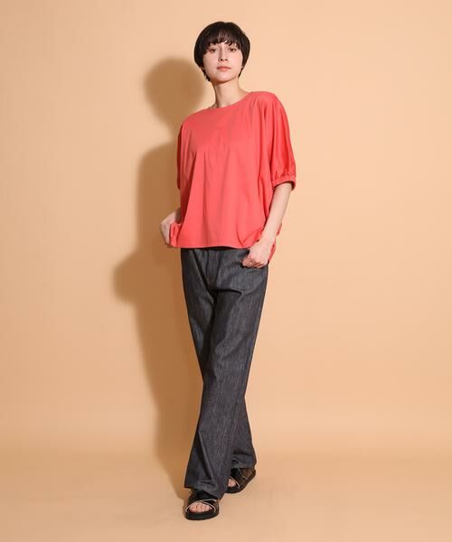 I.T.'S. international / イッツインターナショナル カットソー | スムースコットン袖ギャザーカットソー | 詳細6