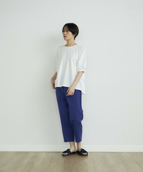 I.T.'S. international / イッツインターナショナル カットソー | スムースコットン袖ギャザーカットソー | 詳細7