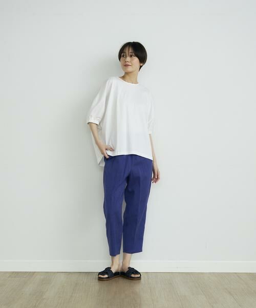 I.T.'S. international / イッツインターナショナル カットソー | スムースコットン袖ギャザーカットソー | 詳細8