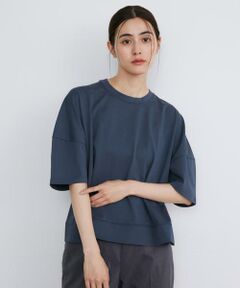 袖コクーンコットンTシャツ