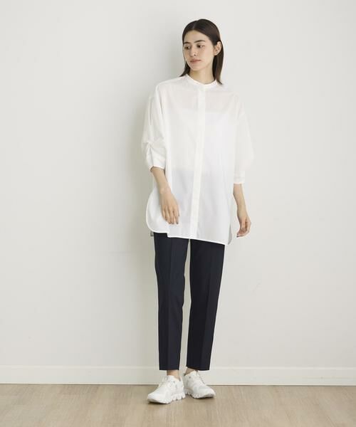 I.T.'S. international / イッツインターナショナル シャツ・ブラウス | バンドカラーツイストスリーブシャツ《スビン綿MIXローン》 | 詳細19