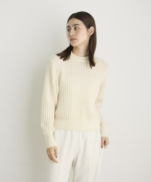 I.T.'S. international / イッツインターナショナル ニット・セーター | ケーブル柄クルーネックアルパカニット | 詳細28