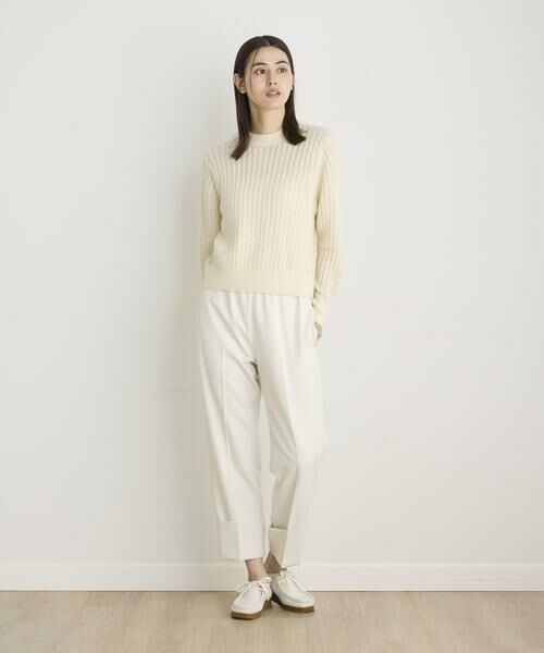 I.T.'S. international / イッツインターナショナル ニット・セーター | ケーブル柄クルーネックアルパカニット | 詳細17