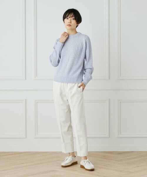 I.T.'S. international / イッツインターナショナル ニット・セーター | ケーブル柄クルーネックアルパカニット | 詳細23