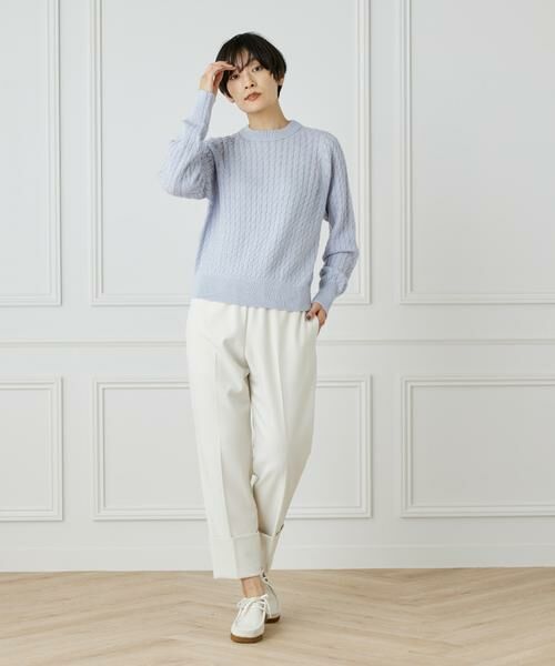 I.T.'S. international / イッツインターナショナル ニット・セーター | ケーブル柄クルーネックアルパカニット | 詳細24