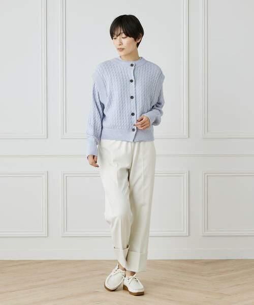 I.T.'S. international / イッツインターナショナル ベスト | ケーブル柄2WAYアルパカニットジレ | 詳細11