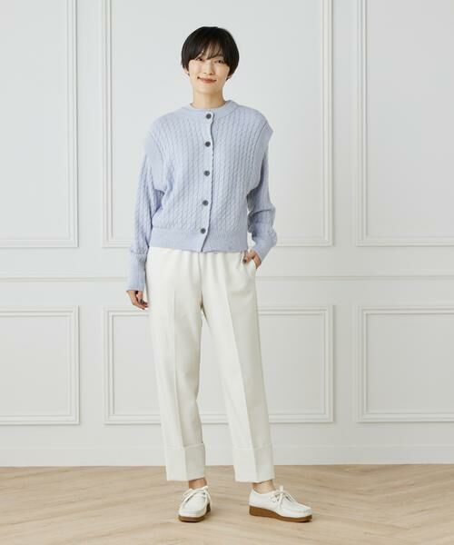 I.T.'S. international / イッツインターナショナル ベスト | ケーブル柄2WAYアルパカニットジレ | 詳細24