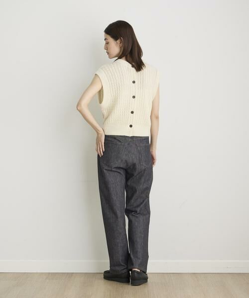 I.T.'S. international / イッツインターナショナル ベスト | ケーブル柄2WAYアルパカニットジレ | 詳細20