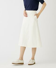 I.T.'S. international / イッツインターナショナル ミニ・ひざ丈スカート | フロントボタンAラインスカート