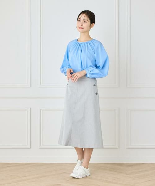 I.T.'S. international / イッツインターナショナル ミニ・ひざ丈スカート | フロントボタンAラインスカート | 詳細11