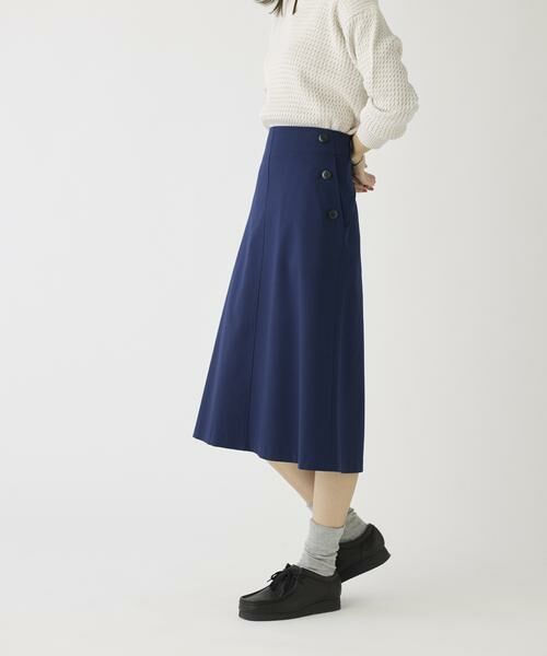 I.T.'S. international / イッツインターナショナル ミニ・ひざ丈スカート | フロントボタンAラインスカート | 詳細13