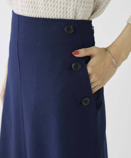 I.T.'S. international / イッツインターナショナル ミニ・ひざ丈スカート | フロントボタンAラインスカート | 詳細15