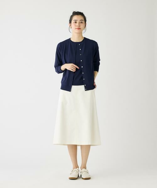 I.T.'S. international / イッツインターナショナル ミニ・ひざ丈スカート | フロントボタンAラインスカート | 詳細7