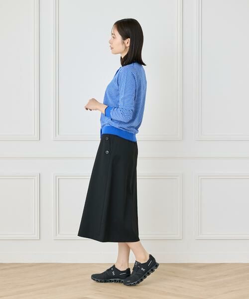 I.T.'S. international / イッツインターナショナル ミニ・ひざ丈スカート | フロントボタンAラインスカート | 詳細9