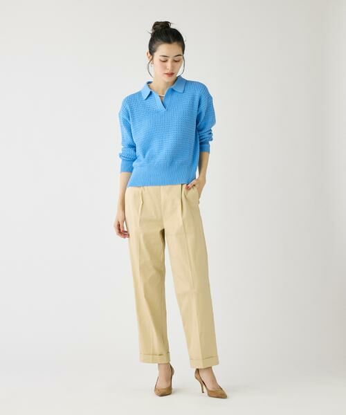 I.T.'S. international / イッツインターナショナル ニット・セーター | スキッパーケーブル衿ニットプルオーバー | 詳細2