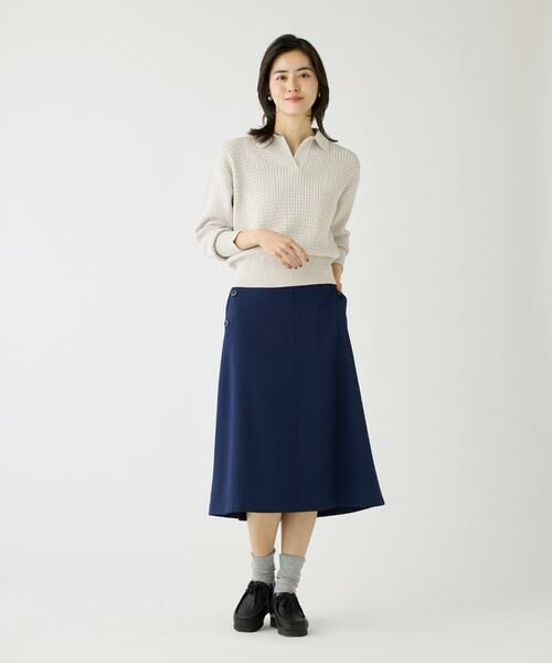 I.T.'S. international / イッツインターナショナル ニット・セーター | スキッパーケーブル衿ニットプルオーバー | 詳細4