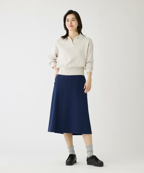 I.T.'S. international / イッツインターナショナル ニット・セーター | スキッパーケーブル衿ニットプルオーバー | 詳細5