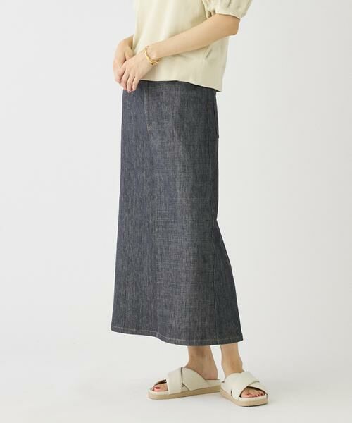 I.T.'S. international/イッツインターナショナル ポケットワークストレートスカート《SUVIN DENIM》 インディゴ9 09 I.T.'S. international/イッツインターナショナル ポケットワークストレートスカート《SUVIN DENIM》 インディゴ9 09