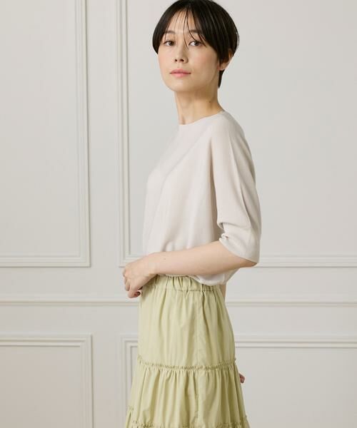 I.T.'S. international/イッツインターナショナル 大人艶ニットプルオーバー《Cuoo》 グレーベージュ3 00 I.T.'S. international/イッツインターナショナル 大人艶ニットプルオーバー《Cuoo》 グレーベージュ3 00