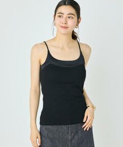 I.T.'S. international / イッツインターナショナル キャミソール・チューブトップ | サテン切り替えキャミソール《スビン綿MIXフライス》