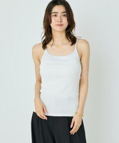 I.T.'S. international / イッツインターナショナル キャミソール・チューブトップ | サテン切り替えキャミソール《スビン綿MIXフライス》