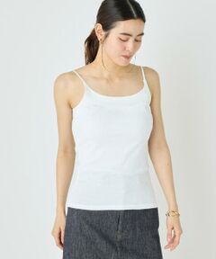 I.T.'S. international / イッツインターナショナル キャミソール・チューブトップ | サテン切り替えキャミソール《スビン綿MIXフライス》