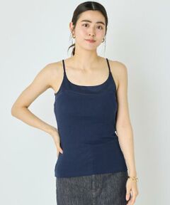 I.T.'S. international / イッツインターナショナル キャミソール・チューブトップ | サテン切り替えキャミソール《スビン綿MIXフライス》