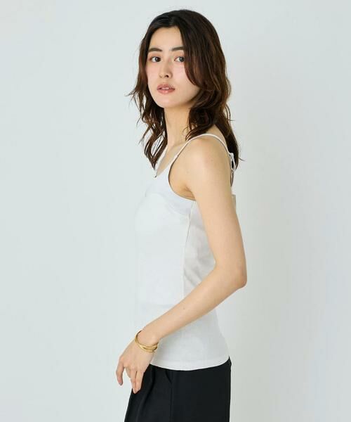 I.T.'S. international / イッツインターナショナル キャミソール・チューブトップ | サテン切り替えキャミソール《スビン綿MIXフライス》 | 詳細10
